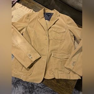 Lands’ End Women’s Tan Corduroy jacket size 16